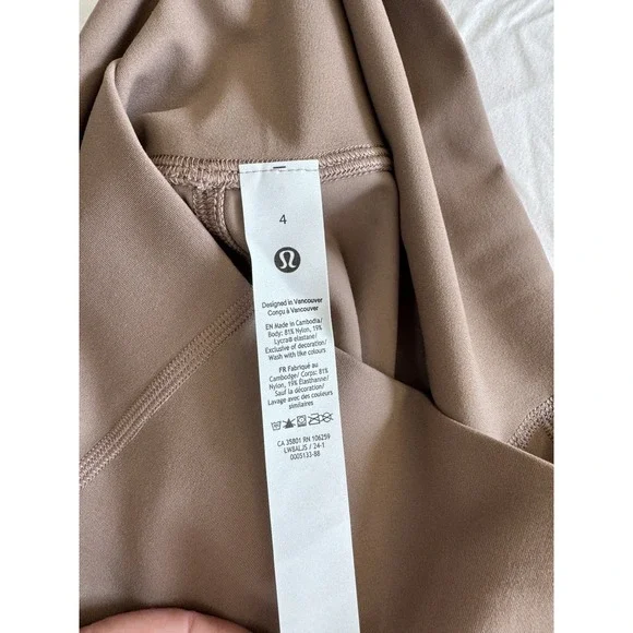 Lululemon Nulu Slim-Fit High-Rise Skirt, TPTC, Size 4, Brown Taupe Stretchy NWT